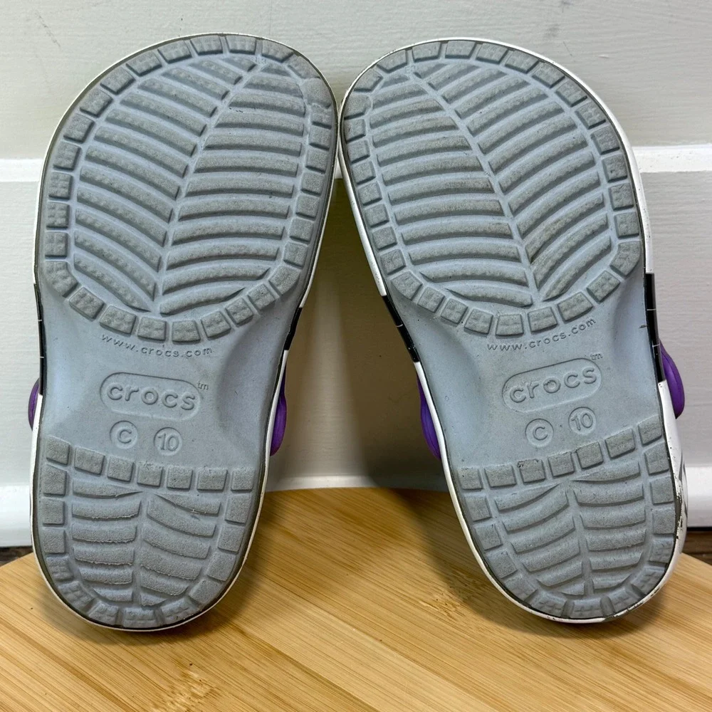 Crocs Buzz Lightyear Clogs Kids Size C10 Green Purple Toy Story Shoes Theme Park